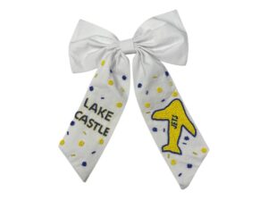 lake castle white hair bow